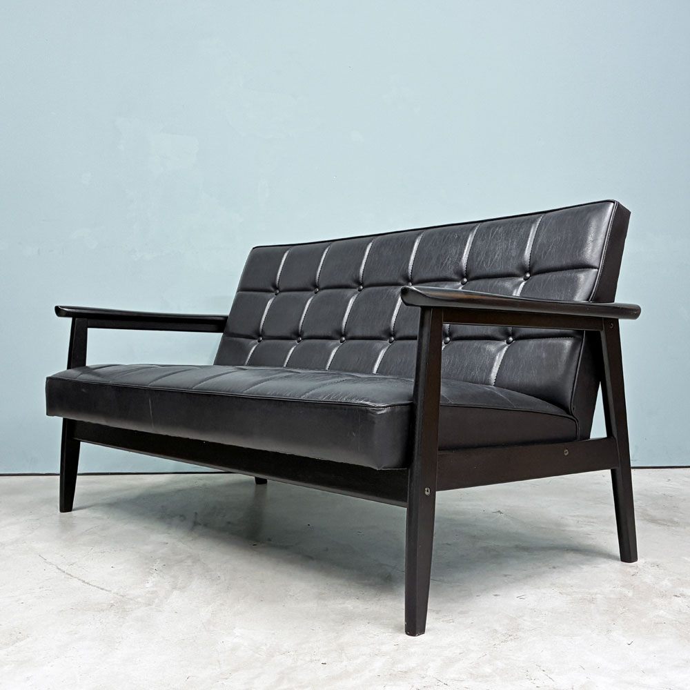 カリモク60 karimoku60 Kチェア 2シーターソファ 2Pソファ レトロモダン ミッドセンチュリー 国産家具 定価￥87,450- ◎