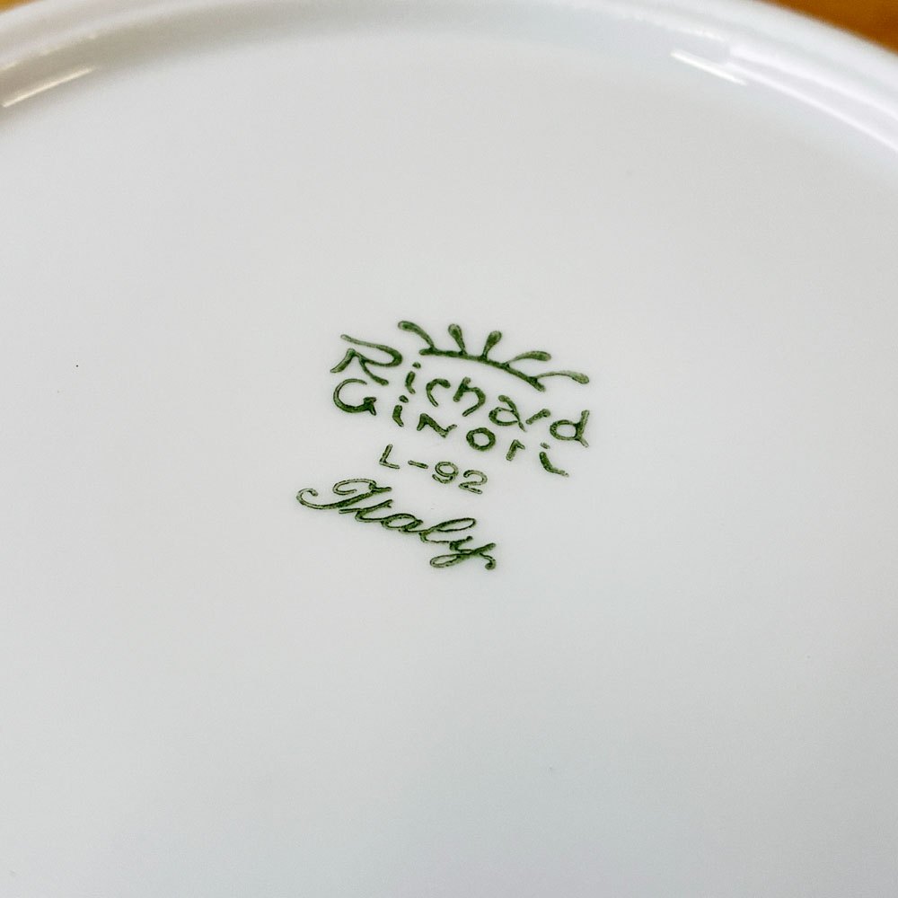 ジノリ GINORI1735 ベッキオジノリホワイト スーププレート 中深皿 白磁 イタリア 旧リチャードジノリ 4枚セット 合計定価￥24,120- ◇