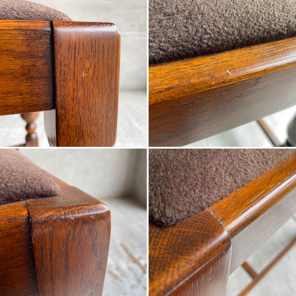 オークファニチャー Oak Furniture アンティークリプロダクションシリーズ AntiqueReproduction ダイニングチェア バルボスレッグ オーク無垢材 B ♪