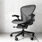 ハーマンミラー Herman Miller アーロンチェア デスクチェア リマスタード ライト Bサイズ グラファイトベース ビル・スタンフ ＆ ドン・チャドウィック ポスチャーフィット ★