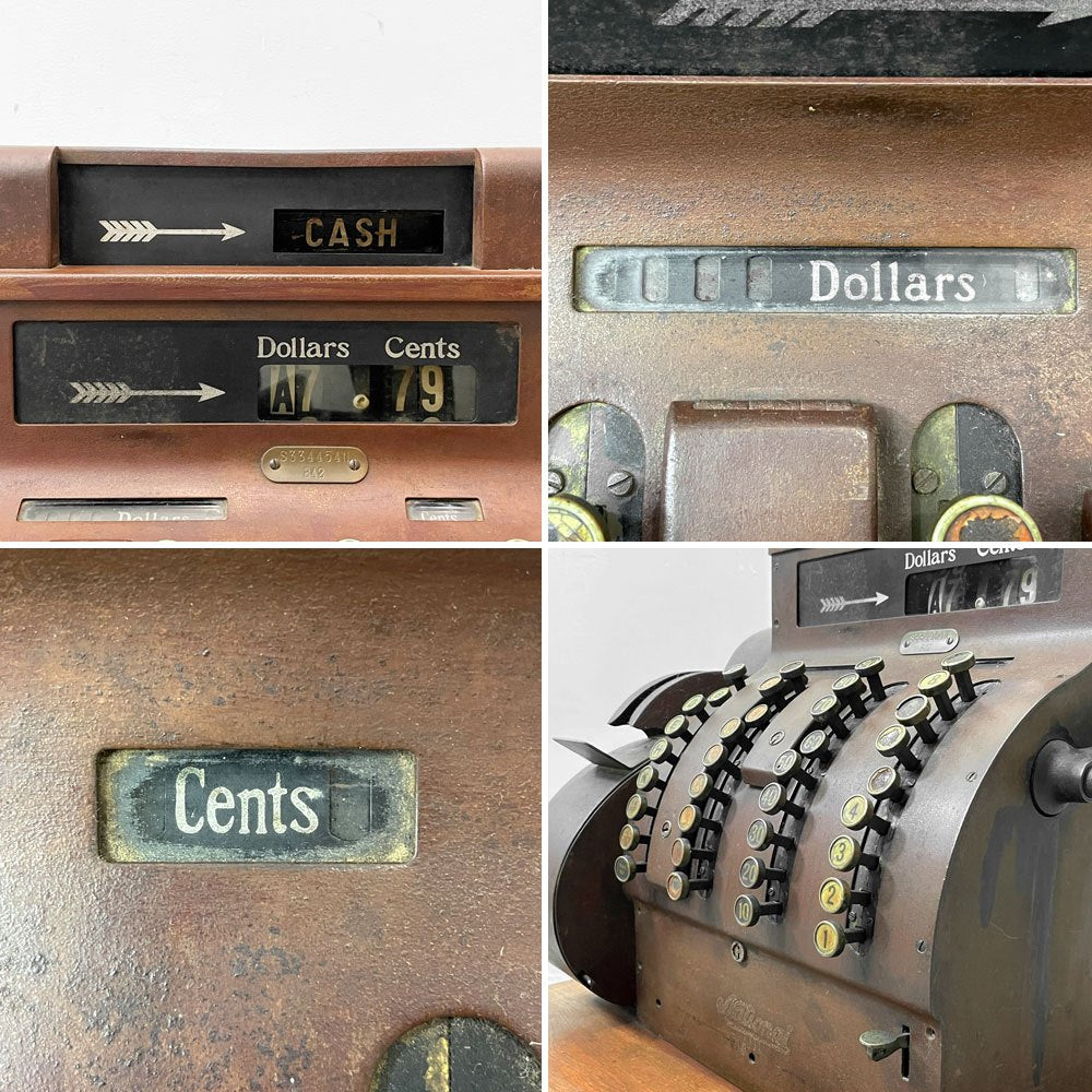 ナショナル・キャッシュ・レジスター・カンパニー The National Cash Register Co. ビンテージ レジスター キャッシャー USビンテージ スチール 機械仕掛け オブジェ 店舗什器 小道具 ジャンク 現状品 ●