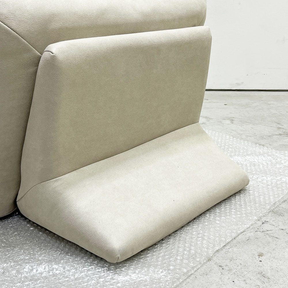 リラックスフォーム RELAX FORM アルフレード ALFREDO ソファ 背クッション 置き型クッション プラチナグレー レザーテックス 関家具 ロータイプ H42cm 展示品 B ●