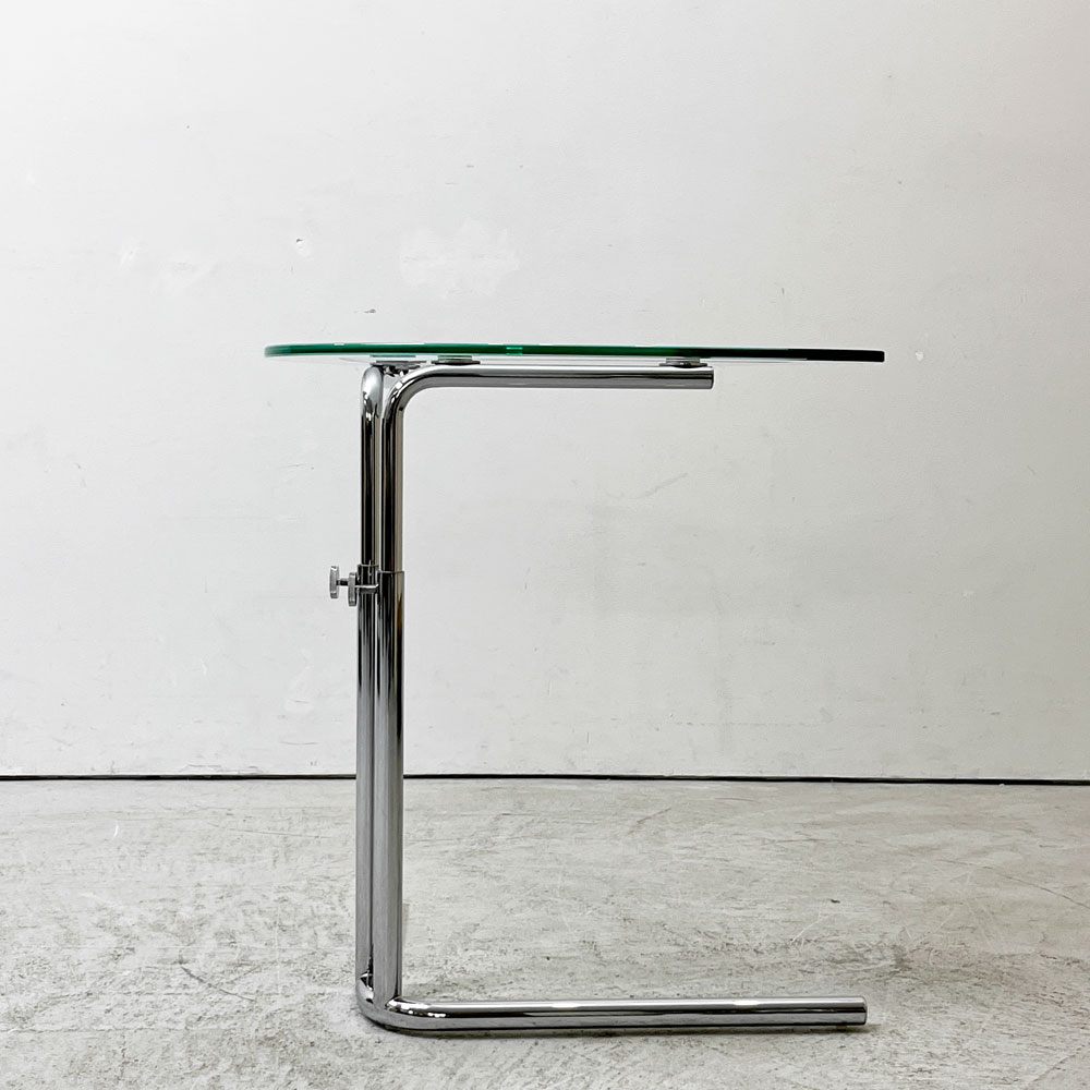 テクタ TECTA K22 サイドテーブル SIDE TABLE ガラス クリア 高さ調整可 アクセル・ブロッホイザー アレキサンダーカルダー ドイツ バウハウス ●