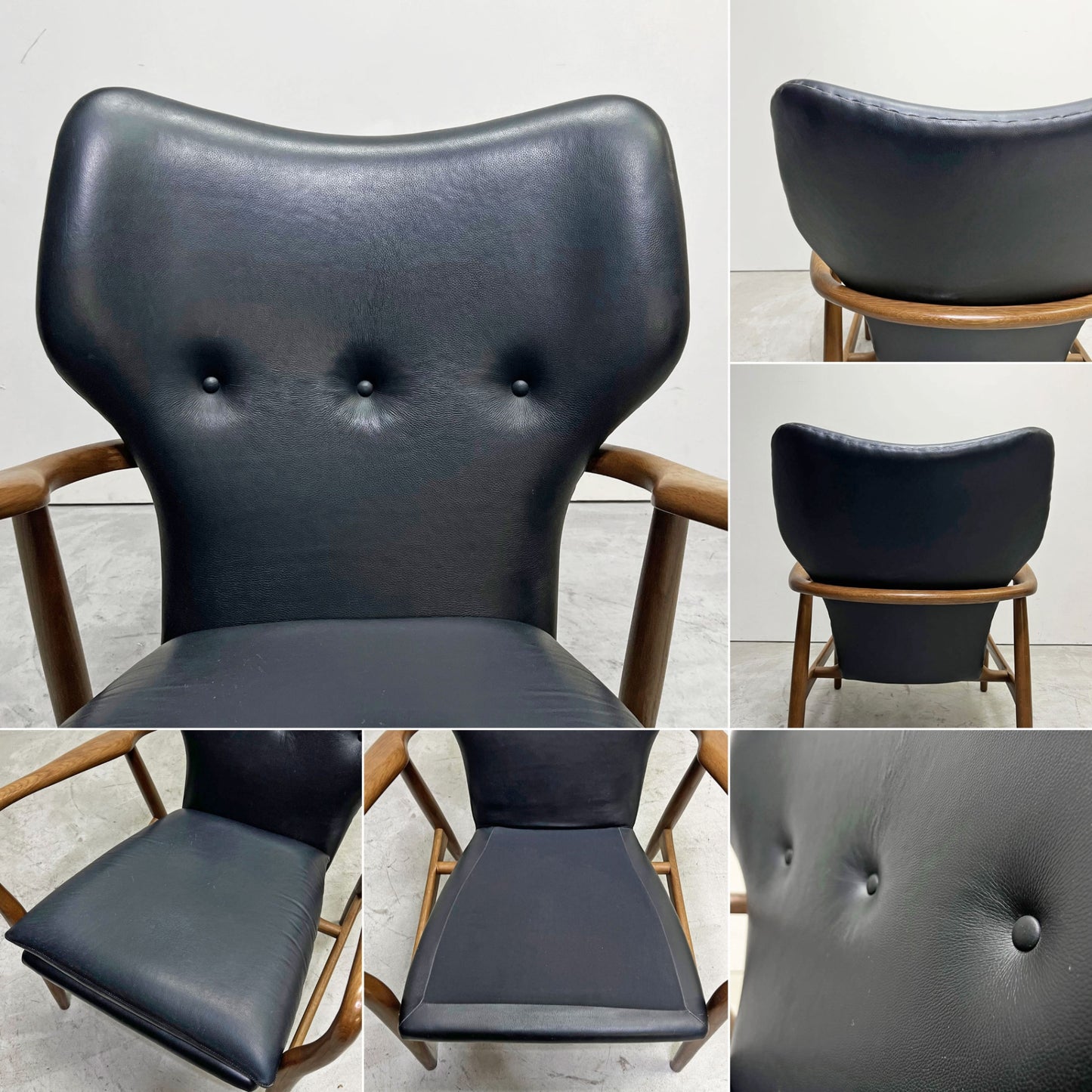 ポートランドファニチャー  Portland Furniture マンティスチェア The Mantis Chair PVCレザー 1Pソファ ミッドセンチュリー 木製フレーム  ●