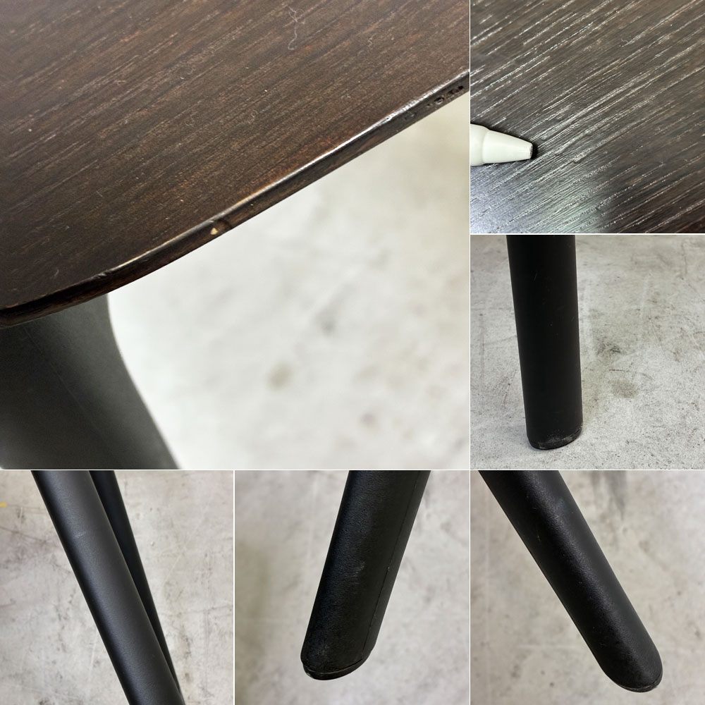 ヴィトラ Vitra ベルヴィルチェア Belleville Chair アームチェア ダイニングチェア スタッキングチェア オーク材 ダークブラウン系カラー ロナン & エルワン・ブルレック B ●