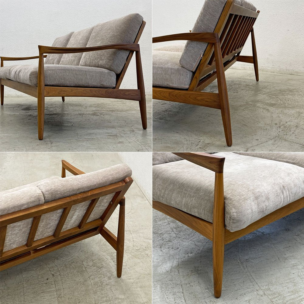 アモック AMOCC エピセ EPICE 3シーターソファ カバーリング W170cm ウォールナット材 北欧デザイン ◎