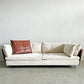 リッツウェル Rizwel ライトフィールド モデュラーソファ LIGHT FIELD MODULAR SOFA ファブリック オフホワイト系 本革 テラコッタ W248cm ラグジュアリーモダンテイスト 定価約179万円 〓