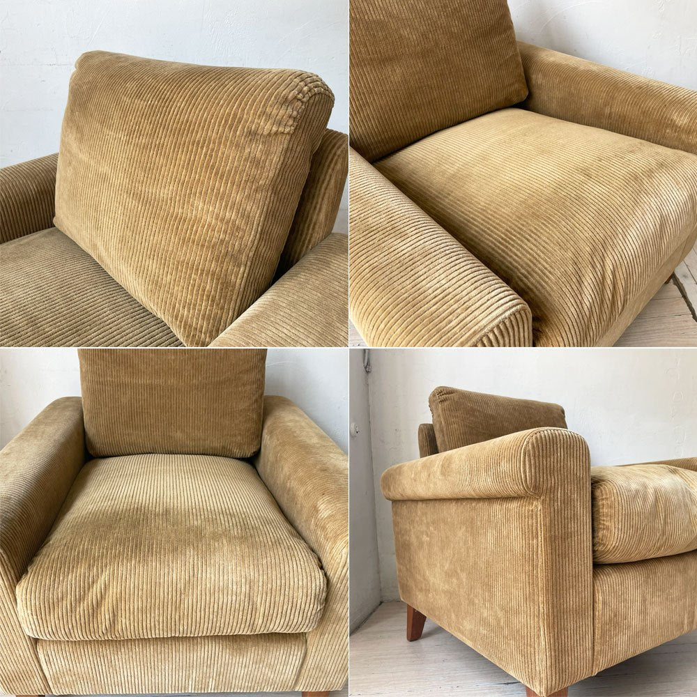 トラックファニチャー TRUCK FURNITURE FKソファ トリム FK SOFA TRIM 1SEATER 1Pソファ  グリーンコーデュロイ 定価¥326,700- ★