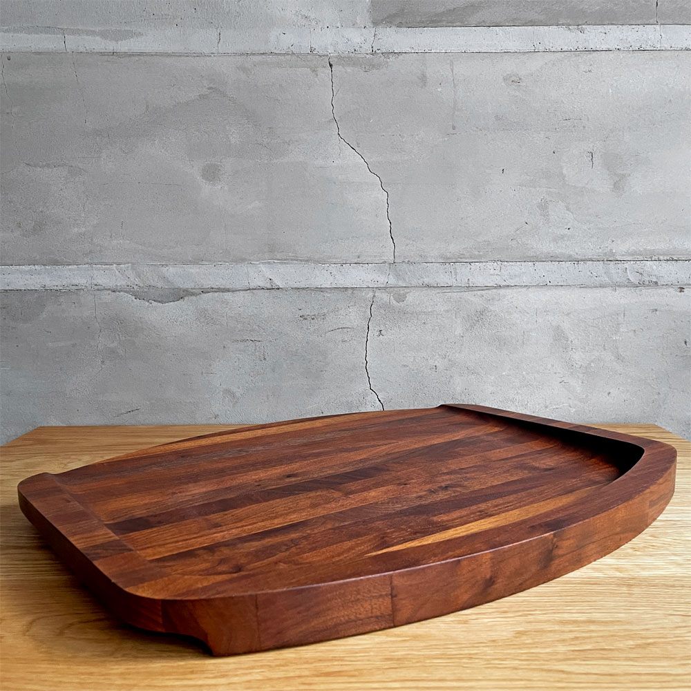 グラッドマーク Gladmark Burbank California カッティングボード トレイ ブラックウォールナット無垢集成材 USビンテージ ミッドセンチュリー ♪