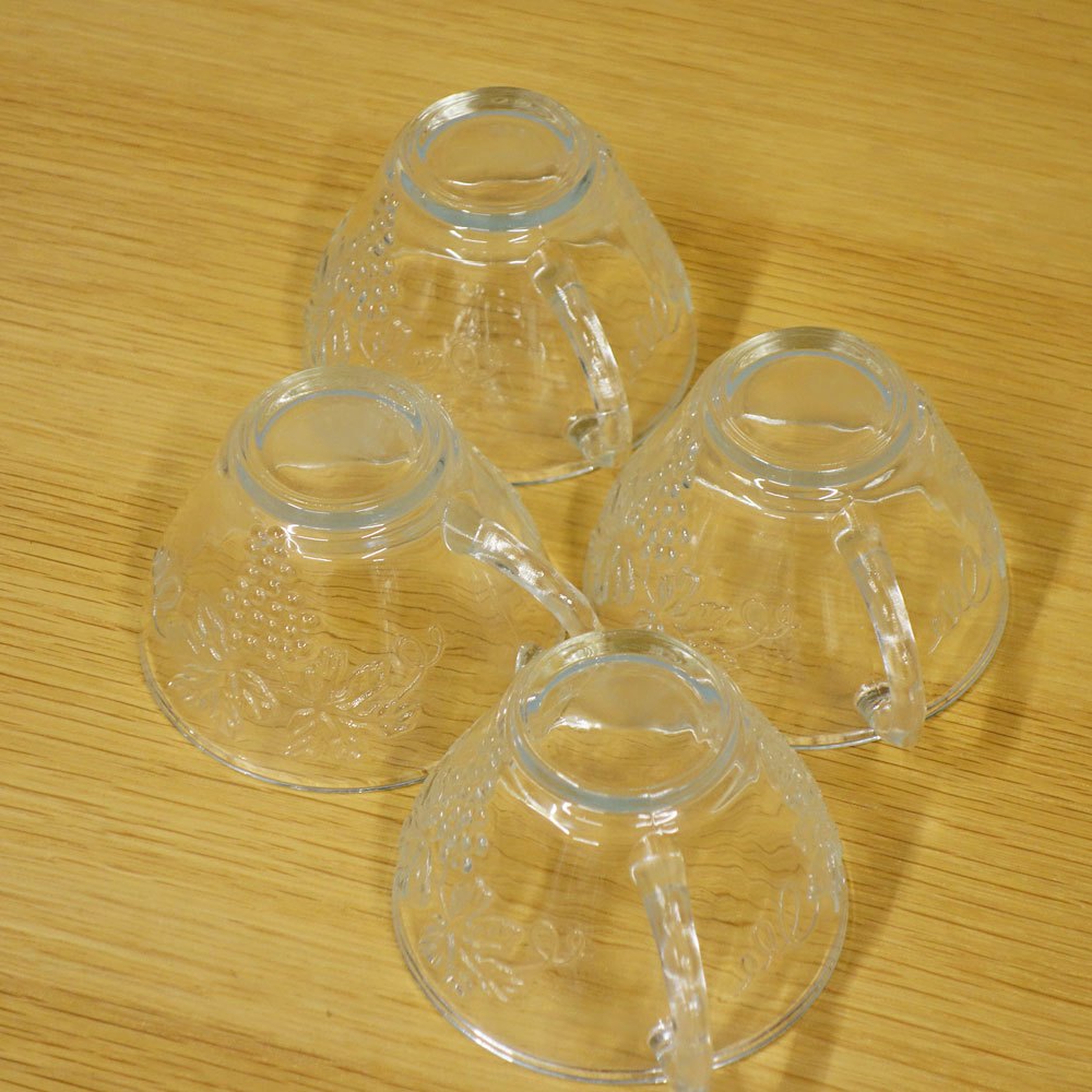 アンカーホッキング ANCHOR HOCKING セルバスナックセット Serva Snack Set カップ&プレート 4点セット 箱付 ビンテージ ◎