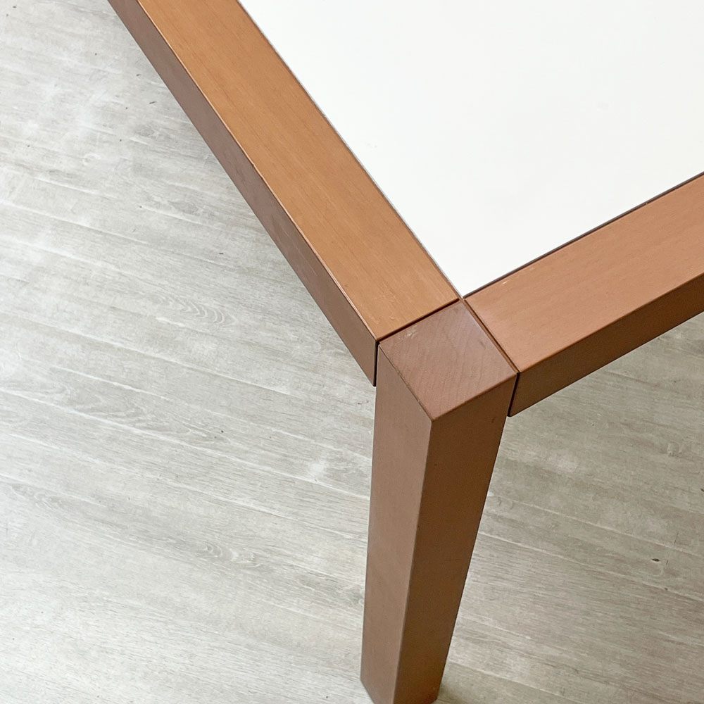 アルフレックス arflex アローラ ALLORA ダイニングテーブル W160cm ホワイト モダン シンプル ミニマル イタリア 希少廃番 ●