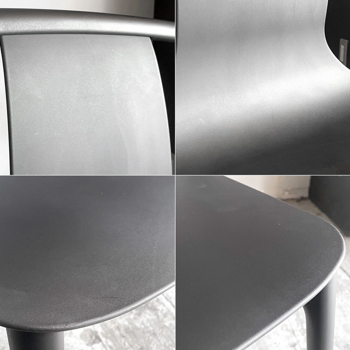 ヴィトラ Vitra ベルヴィルチェア Belleville Chair ダイニングチェア スタッキングチェア ディープブラック ロナン & エルワン・ブルレック B ■