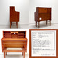 アクタス ACTUS ハンドワーク・ファニチャー Hand Work Furniture ライティングビューロー  マホガニー材 W80cm 北欧スタイル ●