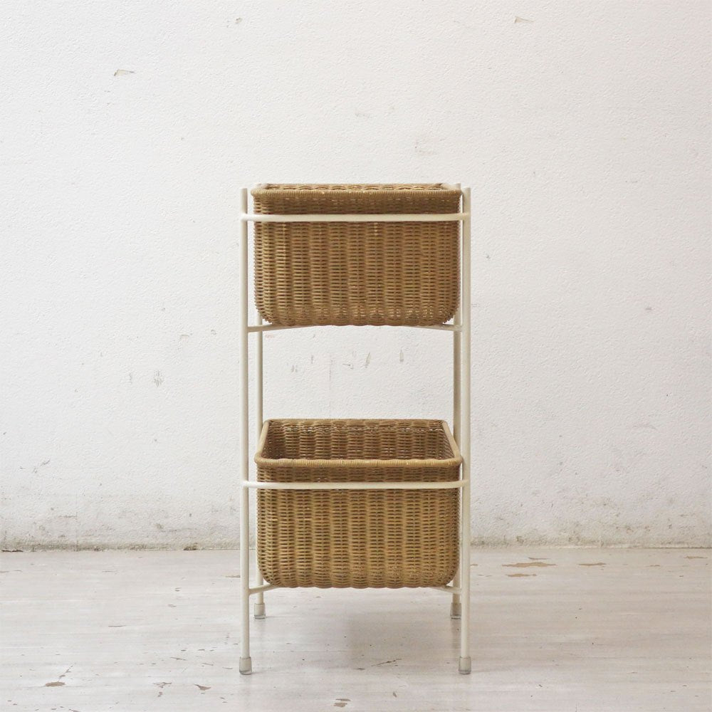 イデー IDEE ワラビー WALLABY バスケットスタンド BASKET STAND ラタン スチール ホワイト ●