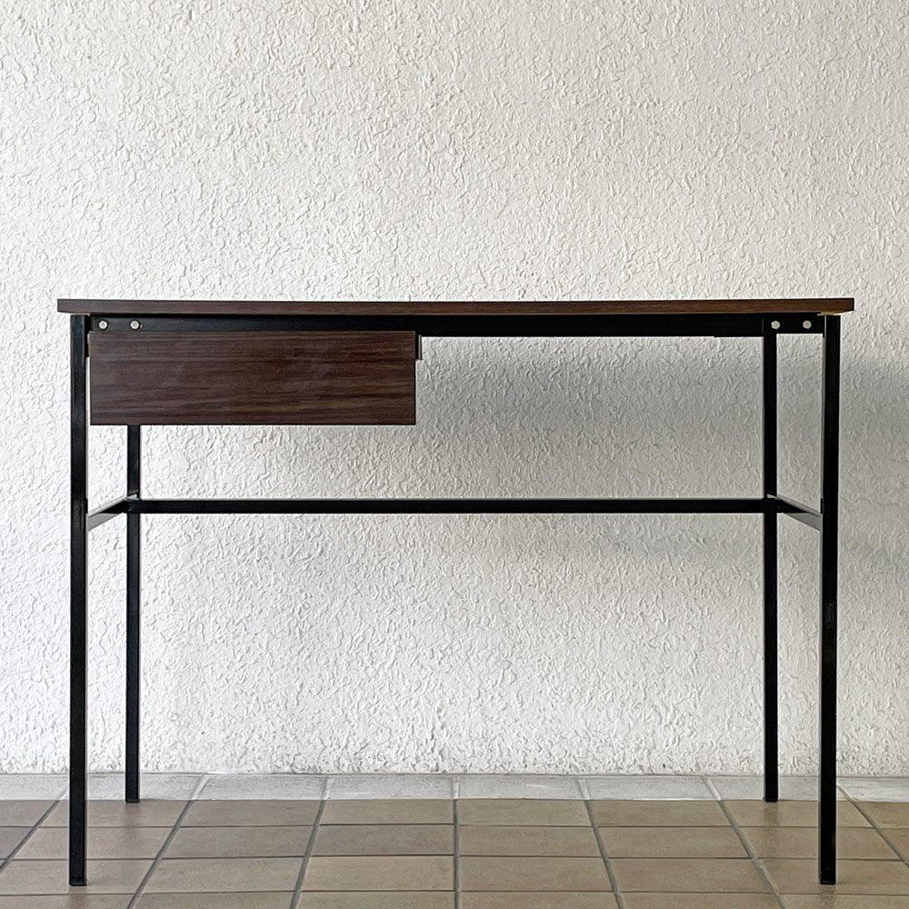 ミューロップ Meurop スモール ワーク デスク W100cm ピエール・ガーリッシュ Pierre Guarich 抽斗1杯 ベルギー ビンテージ ミニマル ◇