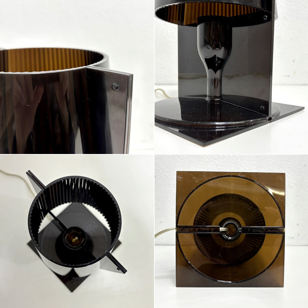 カルテル Kartell テイク TAKE テーブルランプ ポリカーボネート製 フェルーチョ・ラヴィアーニ Ferruccio Laviani スモーク イタリア 箱付 ●