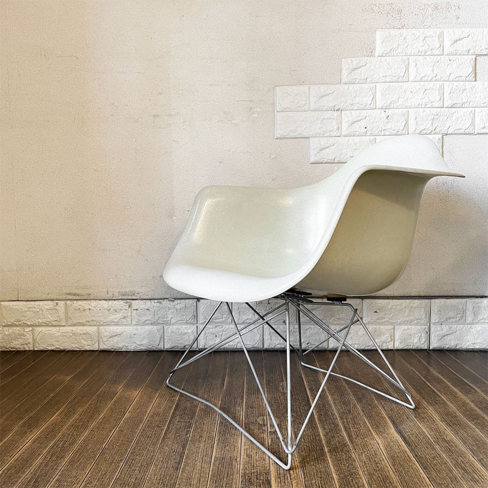 モダニカ MODERNICA ファイバーグラス アームシェルチェア FRP製 ナチュラル キャッツクレイドルベース C&R イームズ ミッドセンチュリー 定価￥143,000- ◎