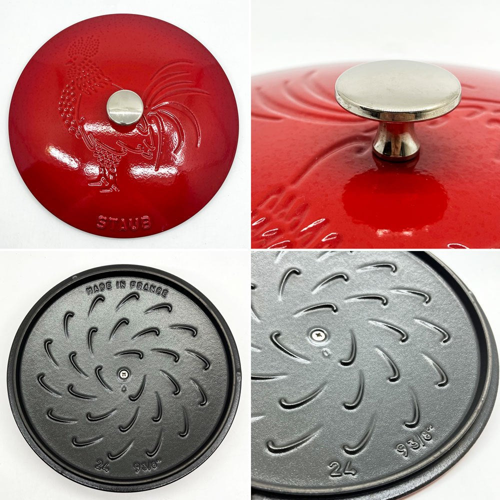 ストウブ STAUB フレンチルースターココット 24cm 両手鍋 鋳物ホーロー鍋 ●
