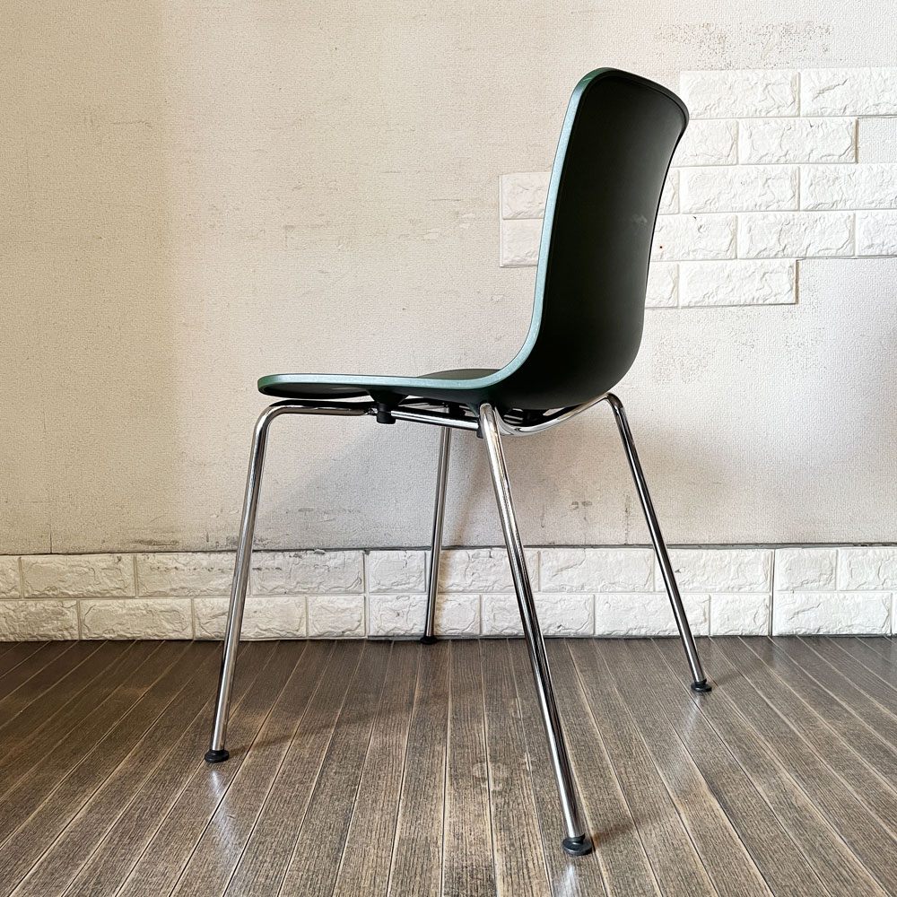 ヴィトラ vitra ハルチューブ HAL Tube サイドチェア ダイニングチェア グリーン スタッキング ジャスパー・モリソン 定価￥39,600- B ◎