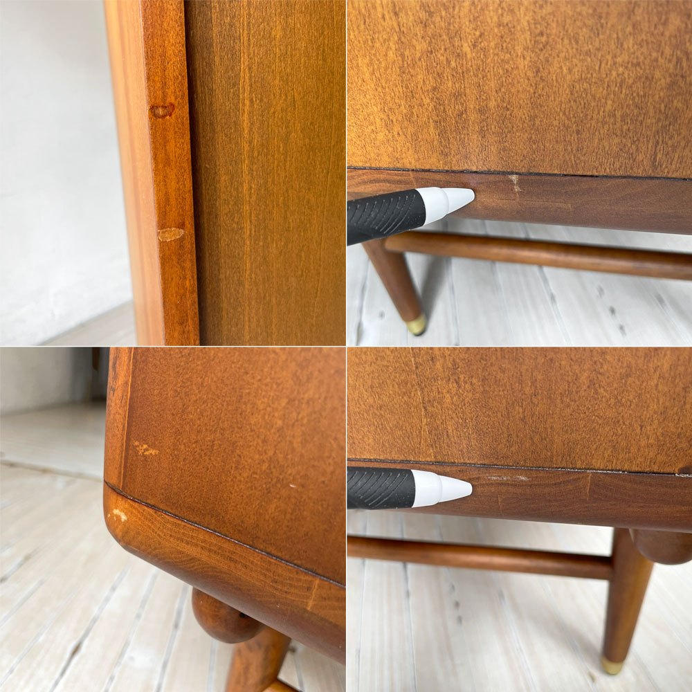 サンダー デザイン XANDER DESIGNS ジュリー JULIE ハイ チェスト HIGH CHEST 5ドロワー 真鍮ハンドル 北欧デザイン 定価¥209,000- ★