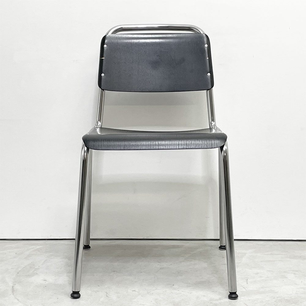 ヘイ HAY ハーフタイムチェア HALFTIME CHAIR ダイニングチェア スタッキング プライウッド スチール ブラック 北欧 デンマーク モダン 現状品 B ●