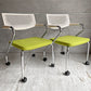 ヴィトラ vitra ビザロール Visaroll デスクチェア スタッキングチェア キャスター ファブリック アントニオ・チッテリオ 2脚SET ♪