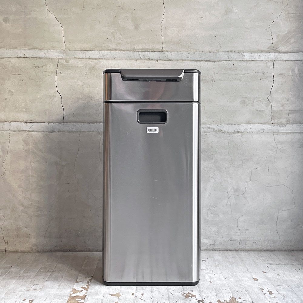 シンプルヒューマン Simple Human レクタンギュラータッチバーカン 30L ダストボックス ゴミ箱 ステンレス シルバー A ♪