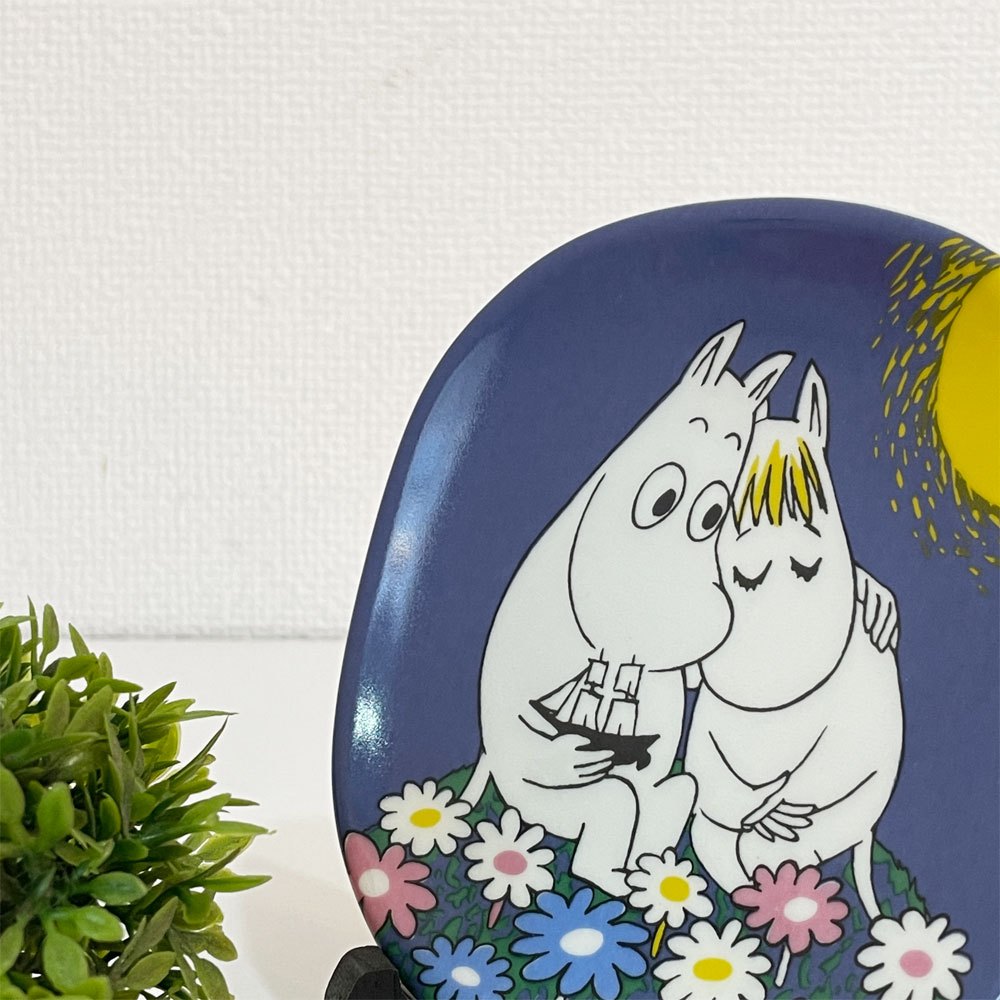 アラビア ARABIA ムーミン Moomin 月光 Moonshine プレート 飾り皿 1991-1997 廃番 フィンランド 北欧食器 B ◎