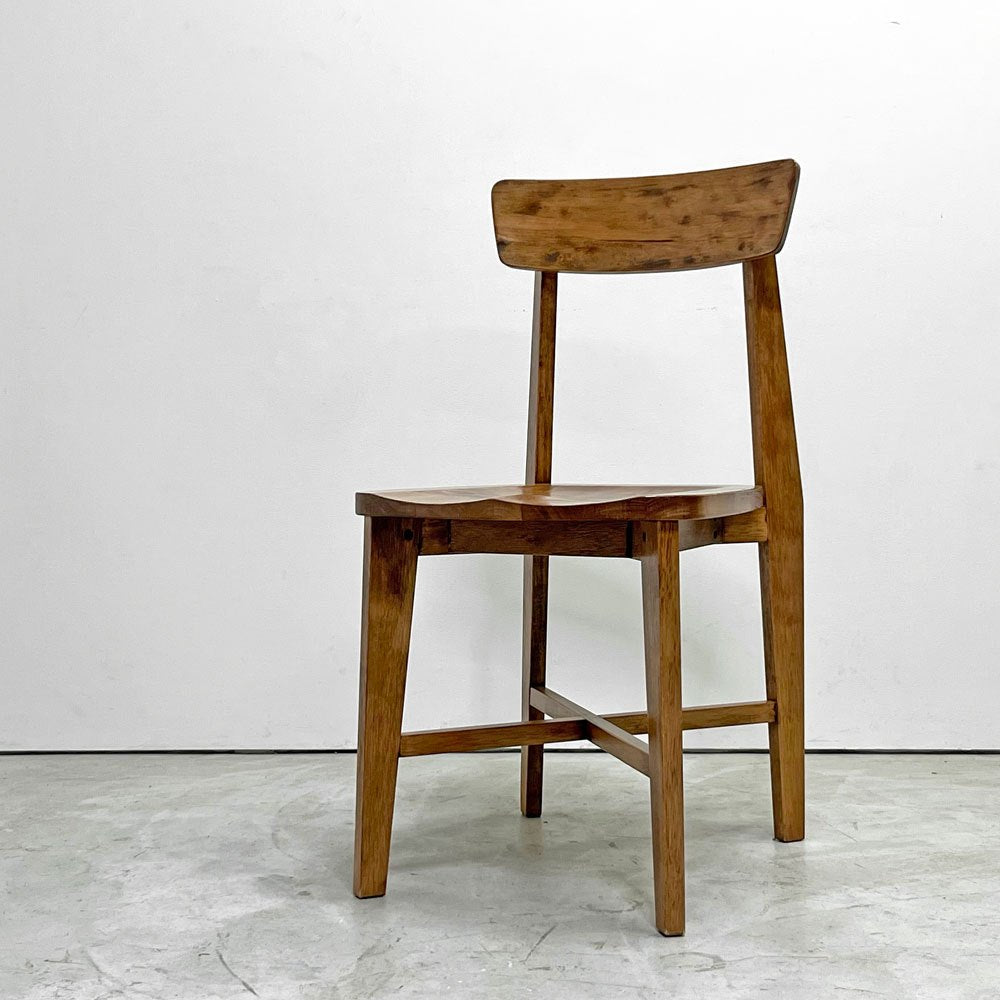 ジャーナルスタンダードファニチャー j.s.F シノン ダイニングチェア CHINON CHAIR WOOD ラバーウッド材 板座 座繰り ●
