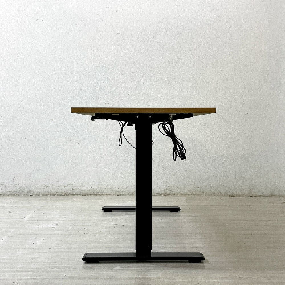 かなでもの KANADEMONO ザ・テーブル THE TABLE 電動昇降脚 FlexiSpot リノリウム天板 ブラック 参考価格約144,800円 ●