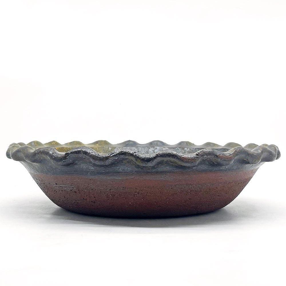 壷田和宏・亜矢 オーブンウエア 鉢 Φ23.5x5.5cm 現代作家 ●
