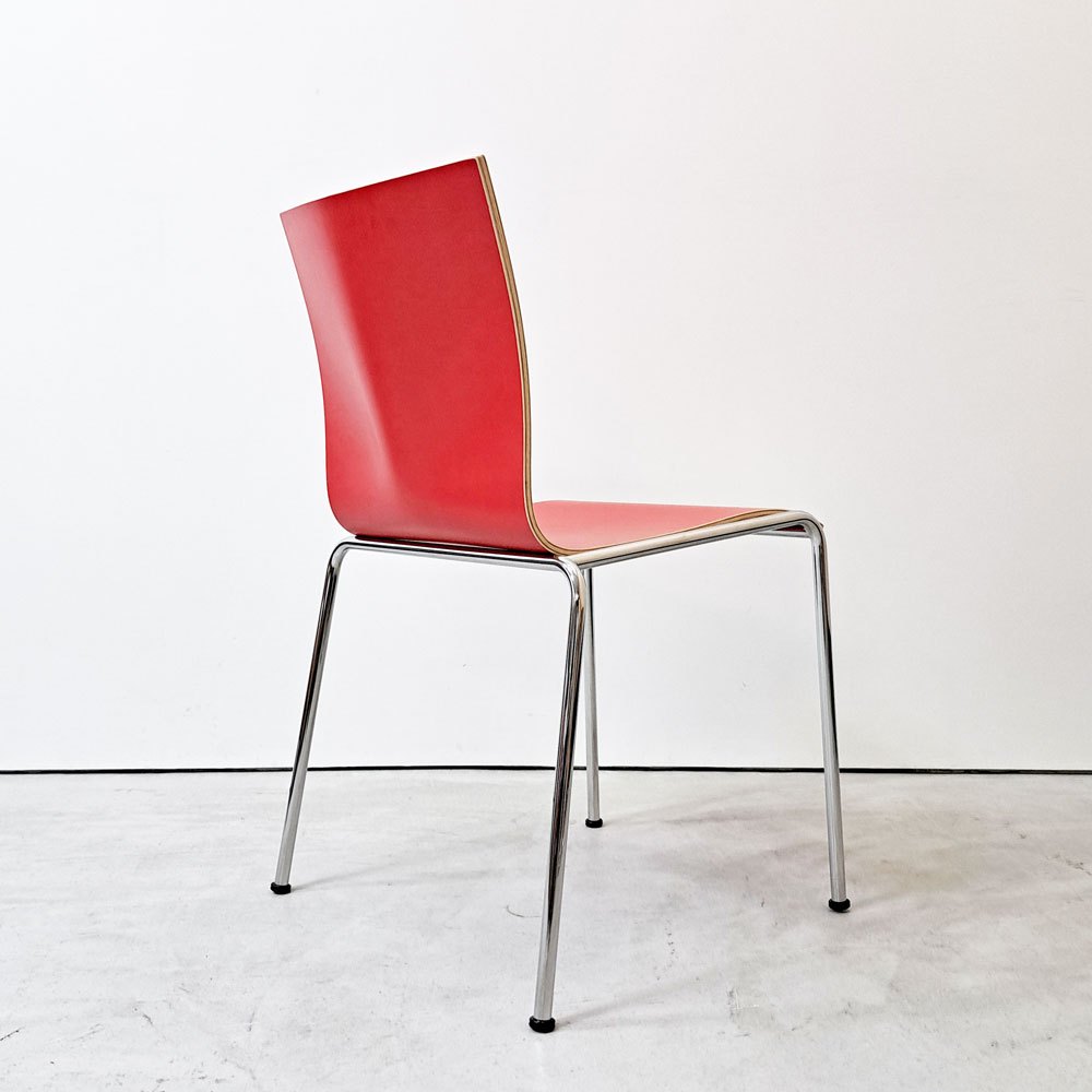 エンゲルブレヒト Engelbrechts チャリック CHAIRIK 101 ダイニングチェア スタッキング 4本脚 レッド 未使用品 定価63,800円 ●