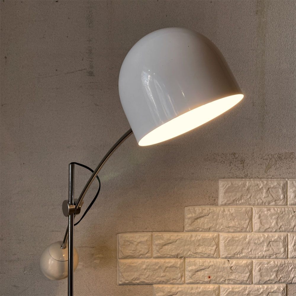 USビンテージ Vintage カウンターウェイト デスクライト タスクライト スチール製 ホワイト 高さ＆角度調整可 ミッドセンチュリーデザイン ◎