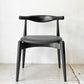 カールハンセン＆サン Carl Hansen & Son CH20 エルボーチェア オールブラック ビーチ材 レザー 本革 ハンス・J・ウェグナー ★