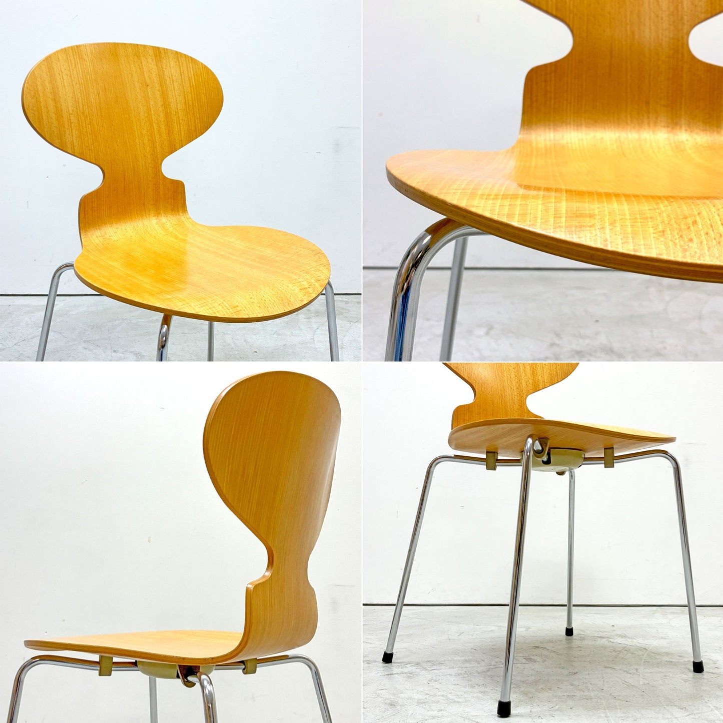 フリッツハンセン Fritz Hansen 3101 アリンコチェア アントチェア 4本脚 ナチュラルビーチ ラッカー仕上げ アルネ・ヤコブセン D ●