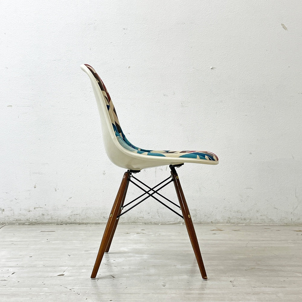 メイドバイセブン リユース MADE BY SEVEN REUSE ペンドルトン PENDLETON × ハーマンミラー Herman Mille サイドシェルチェア Big Thunder Scarlet FRP製 ドゥエルレッグベース C&R イームズ ミッドセンチュリー ●