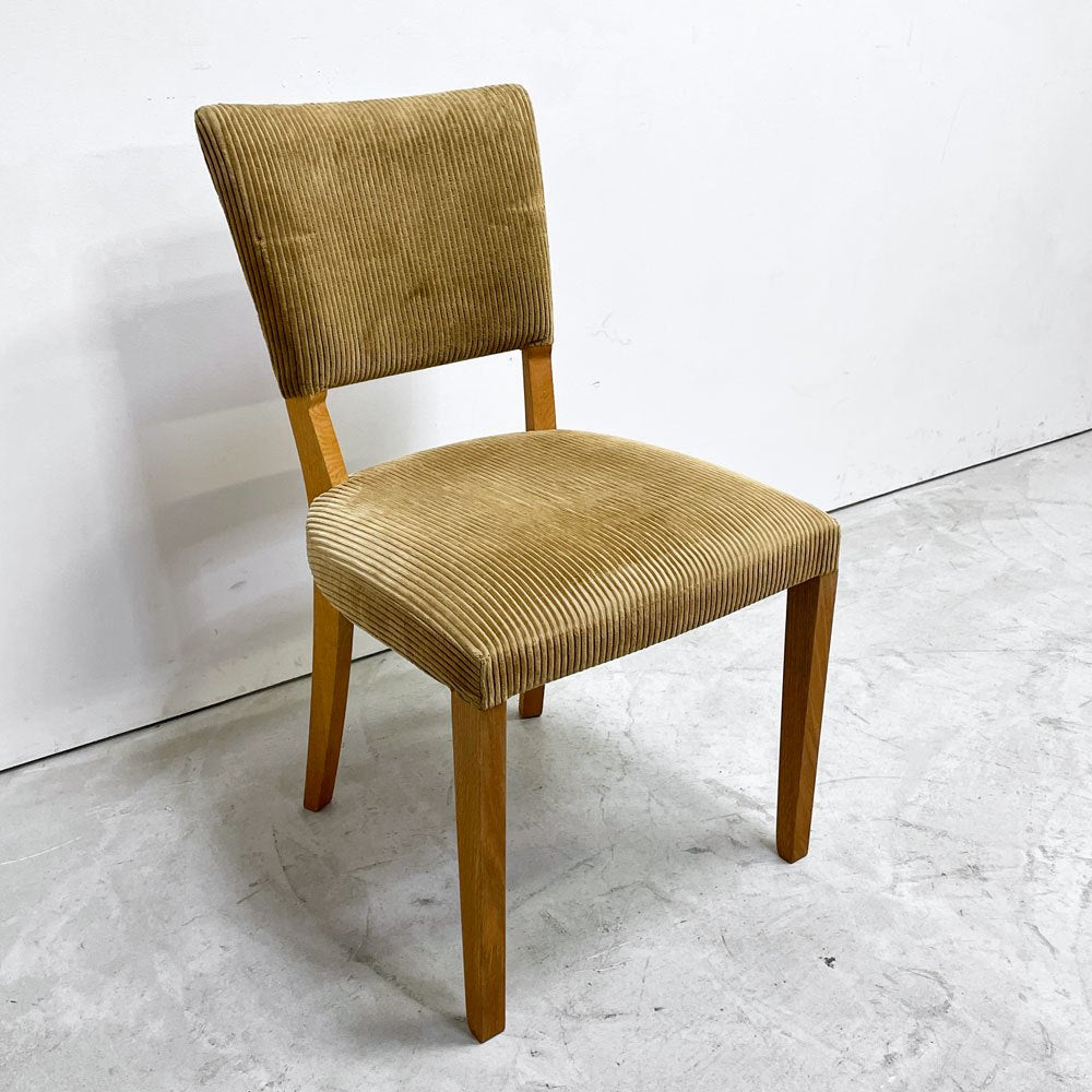 トラックファニチャー TRUCK FURNITURE エスアールチェア SR CHAIR ダイニングチェア ナラ無垢材 コーデュロイ 鋲打ち 定価 ￥90,310- B ●