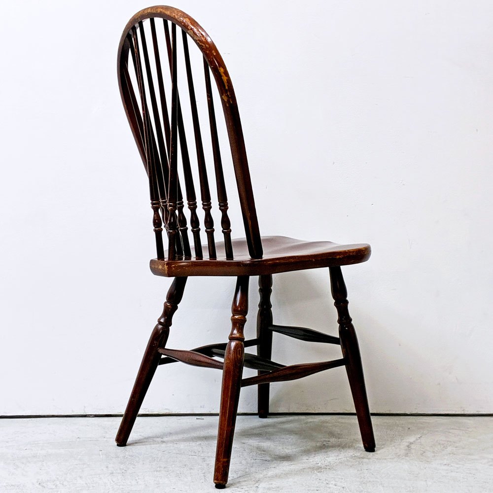 秋田木工 AKIMOKU ビンテージ vintage プレースバッグ ウィンザーチェア ダイニングチェア スポーク クラシカル 英国スタイル A ●