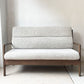 シラカワ家具 Shirakawa シフォン CHIFFON 2pソファ SL-2902 国産家具 北欧スタイル ナラ材 ハートブラウン コロラート生地 定価￥254,100- ★