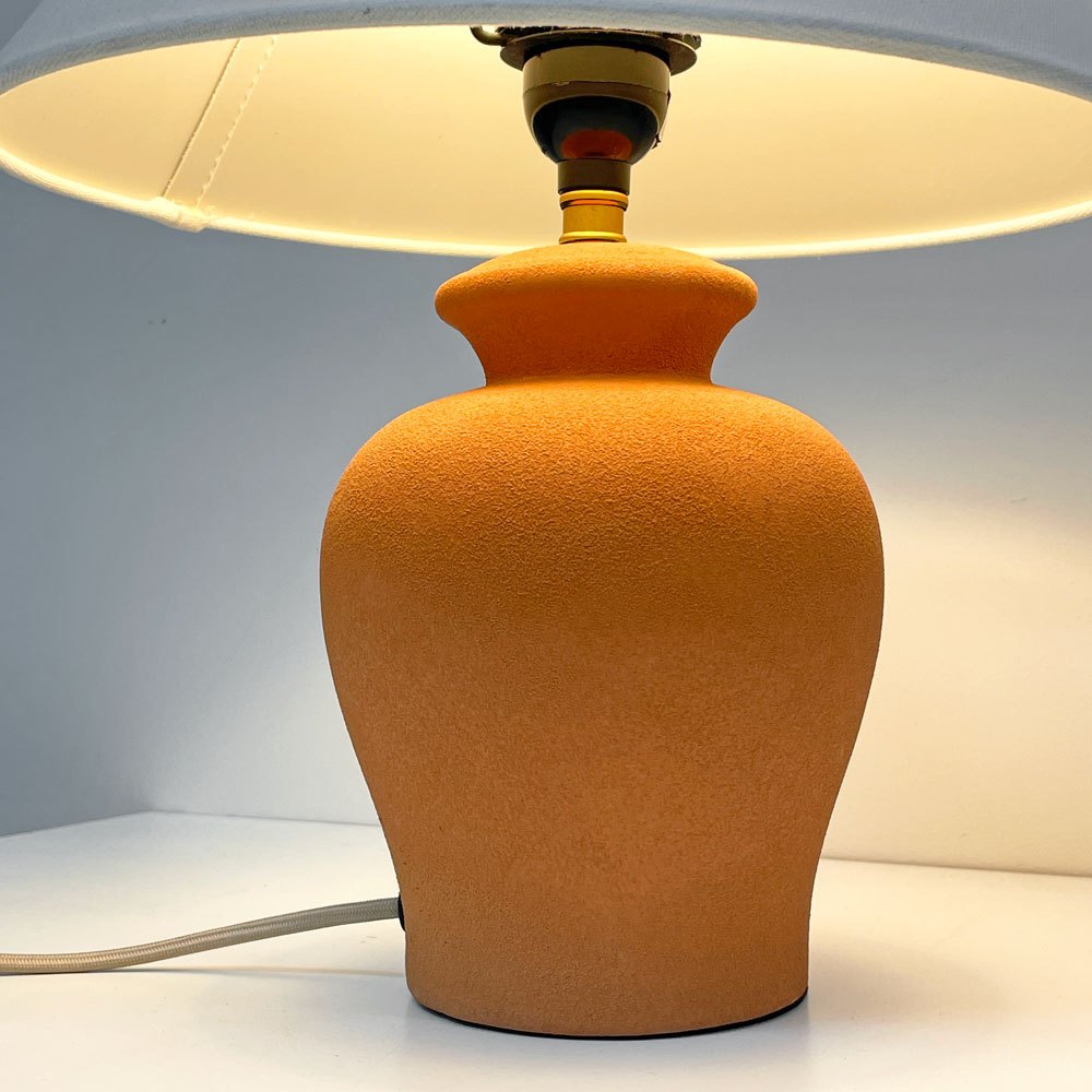 ザラホーム ZARAHOME テーブルランプ 陶製ベース 布シェード 卓上照明 ナチュラルモダン ●