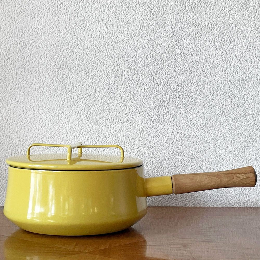 ダンスク DANSK コベンスタイル 片手鍋 𝜙18cm 蓋付 ホーロー イェンス・クイストゴー イエロー 廃番カラー 北欧 ◇