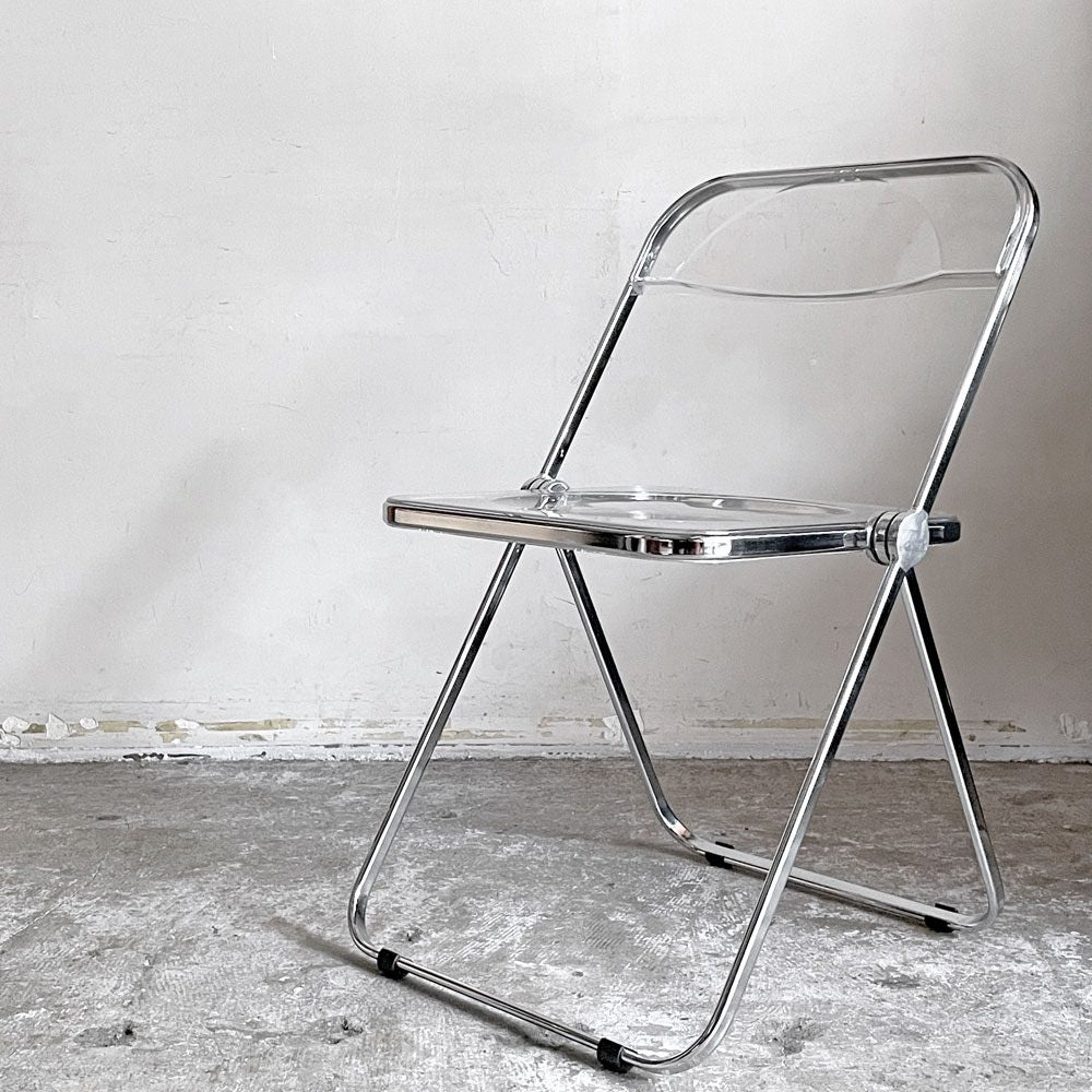 アノニマカステッリ ANONIMA CASTELLI プリアチェア PLIA チェア クリア クロームフレーム ジャンカルロ・ピレッティ Giancarlo Piretti イタリア A ■