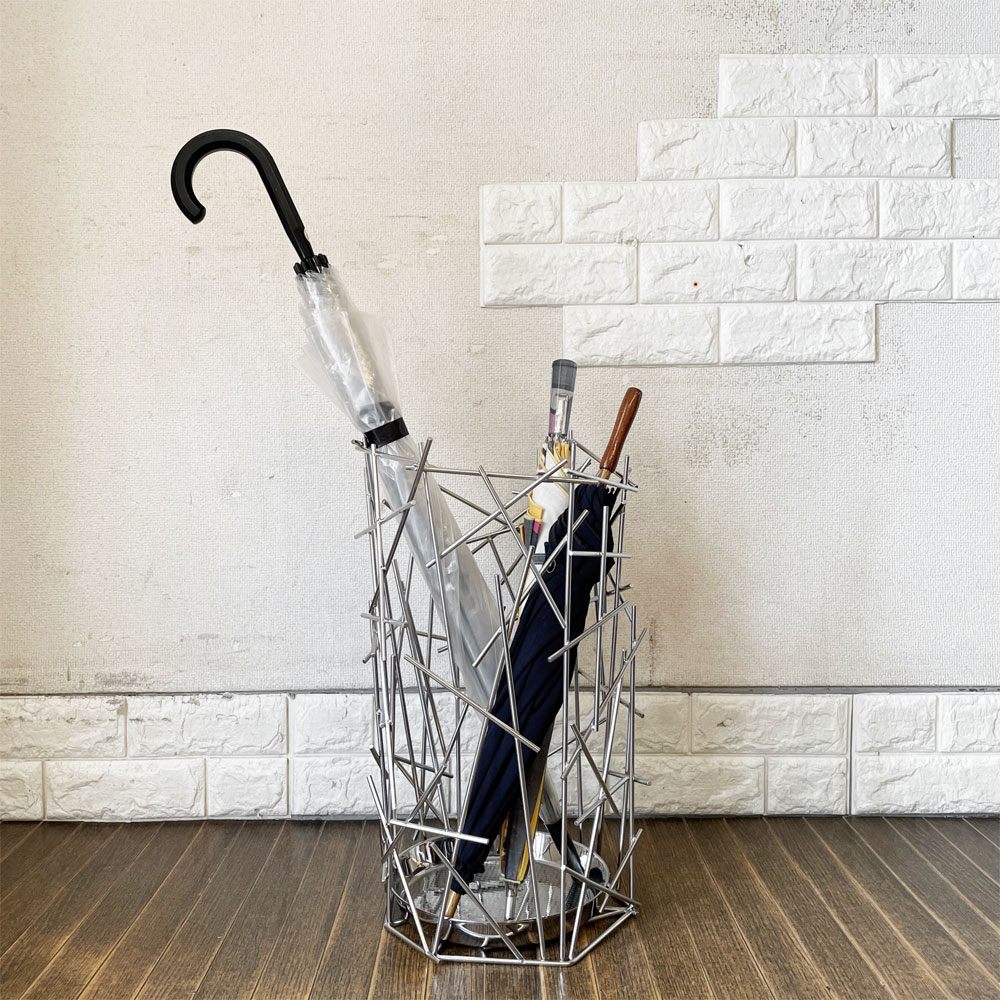 アレッシィ ALESSI ブローアップ BLOW UP umbrella stand アンブレラスタンド 傘立て Φ33cm ステンレススチール カンパーナ兄弟 Fratelli Campana イタリア ◎