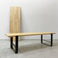 かなでもの KANADEMONO THE TV BOARD LOW TABLE ラバーウッド無垢材 × Black Steel w120cm ナチュラル ●