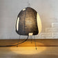 イサムノグチ Isamu Noguchi アカリ AKARI 1AB スタンドライト 和紙シェード ブラック Φ26cm 箱付 名作照明 定価￥27,500- ◎