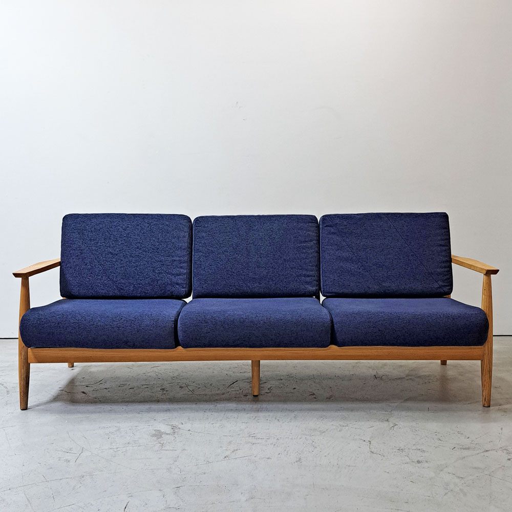 シーヴ SIEVE ラル lull 3シーター ソファ ネイビー系 カバーリング 幅196cm 北欧スタイル 廃番 定価￥110,000- ●