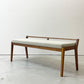 アジム AJIM イビザ ibiza bench ベンチ ダイニングベンチ ウォールナット無垢材 ファブリック ナチュラルモダン 国産家具 ●