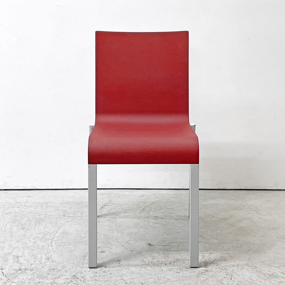 ヴィトラ vitra. ゼロスリー .03 ダイニングチェア スタッキングチェア マールテン・ヴァン・セーヴェレン Maarten Van Severen レッド B ●