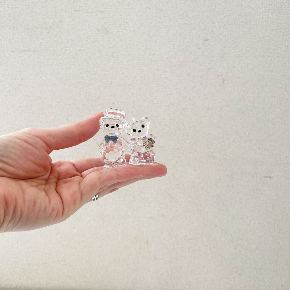スワロフスキー SWAROVSKI クリスベア Kris Bear あなたとわたし you and I クリスタルオブジェ 2体セット 箱付 廃番 ◎
