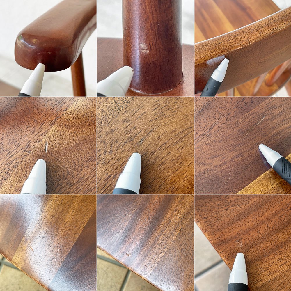 アクメファニチャー ACME Furniture ウィンダン WINDAN サイドチェア ダイニングチェア ハーフアーム ブラウン マホガニー材 定価￥35,200- ◇